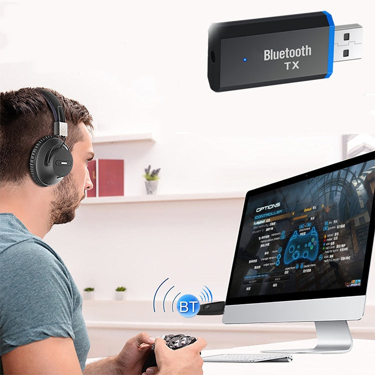 TX3 Bluetooth USB5.0 Bluetooth Audio Transfer Transmitter - Audio Receiver Transmitter by PMC TechLife | Online Shopping South Africa | PMC TechLife