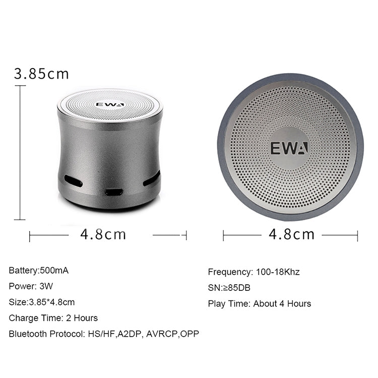 EWA A109M  Portable Bluetooth Speaker Wireless Heavy Bass Bomm Box Subwoofer Phone Call Surround Sound Bluetooth Shower Speaker(Rose Gold) - Mini Speaker by EWA | Online Shopping South Africa | PMC Jewellery | Buy Now Pay Later Mobicred