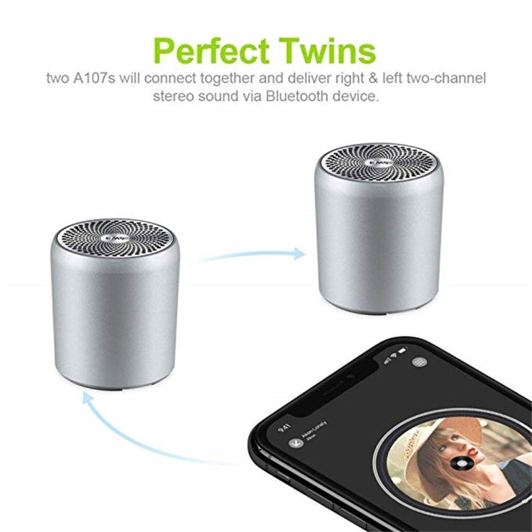 EWA A107 TWS Portable Super Mini Subwoofer Waterproof Bluetooth Speaker(Rose Gold) - free shipping - PMC TechLife - Order now!