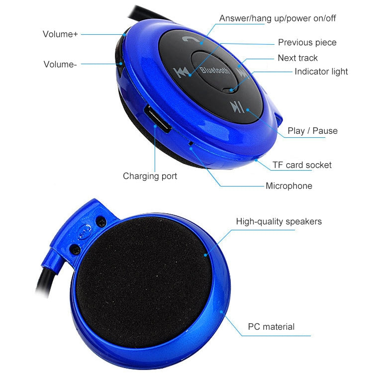 mini-503 MP3 Player Bluetooth Earphone, Support FM Radio & 32GB TF Card - Bluetooth Earphone by PMC TechLife | Online Shopping South Africa | PMC TechLife | Buy Now Pay Later Mobicred