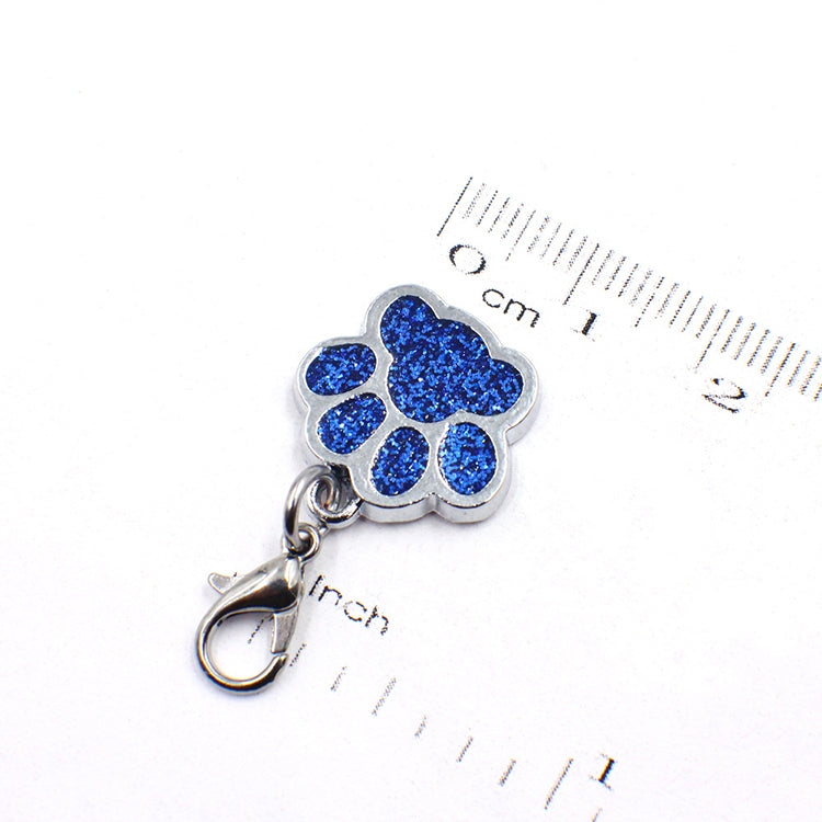 10 PCS Enamel Cat Dog  Bear Paw Prints Key Chain Jewelry Making(Light Blue) - Pendants by PMC TechLife | Online Shopping South Africa | PMC TechLife | Buy Now Pay Later Mobicred