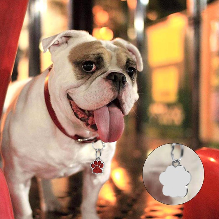 10 PCS Enamel Cat Dog  Bear Paw Prints Key Chain Jewelry Making(Orange) - Pendants by PMC TechLife | Online Shopping South Africa | PMC TechLife | Buy Now Pay Later Mobicred