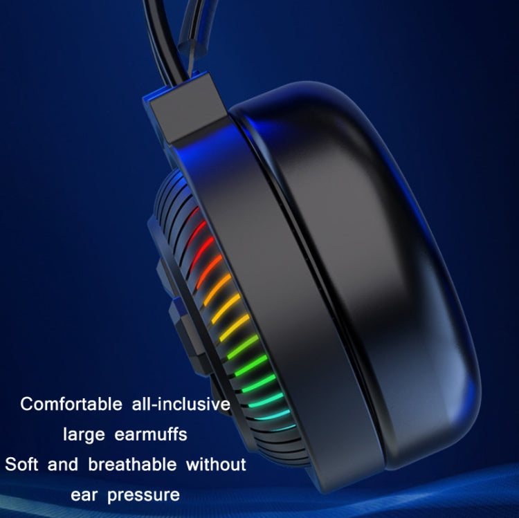 PANTSAN PSH-400 USB Computer Head-Mounted Luminous RGB Wired Headset, Specification:3.5mm Black - free shipping - PMC TechLife - Order now!