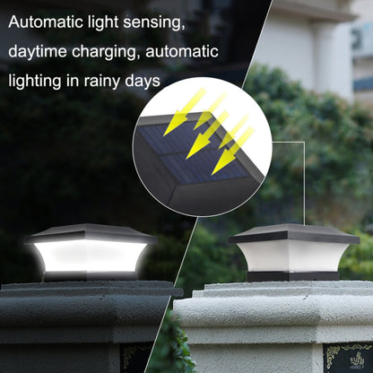 Solar LED Waterproof Outdoor Column Light Courtyard Lighting Lamp(Warm Light) - With Solar Panel by PMC Jewellery | Online Shopping South Africa | PMC Jewellery