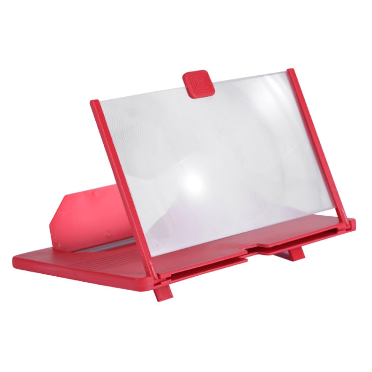 12 Inch Pull-Out Mobile Phone Screen Magnifier 3D Desktop Stand, Style:HD Model(Red) - Screen Magnifier by PMC TechLife | Online Shopping South Africa | PMC TechLife