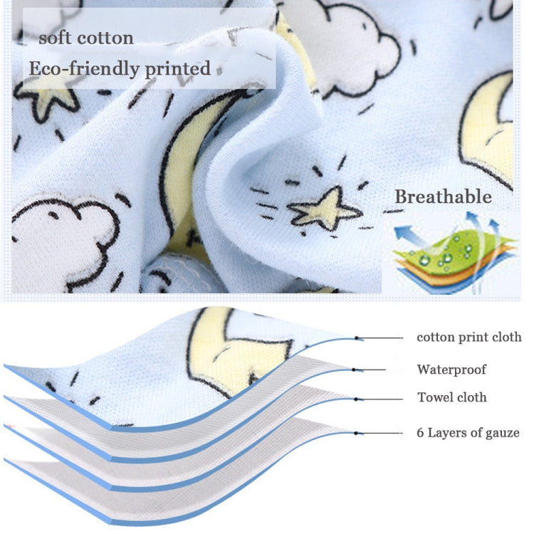 6 Layer Baby Diaper Waterproof  Reusable Cloth Diapers Baby Cotton Training  Underwear Pants Diaper L（12-18KG）(Full Bear) - Children Underwear by PMC Jewellery | Online Shopping South Africa | PMC Jewellery