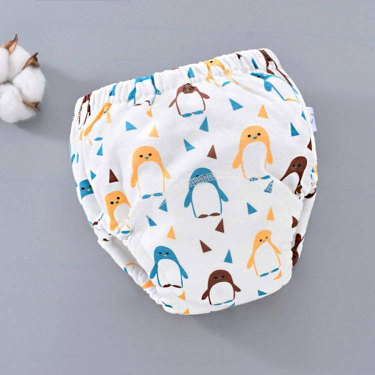 6 Layer Baby Diaper Waterproof  Reusable Cloth Diapers Baby Cotton Training  Underwear Pants Diaper L（12-18KG）(Penguin) - Children Underwear by PMC Jewellery | Online Shopping South Africa | PMC Jewellery