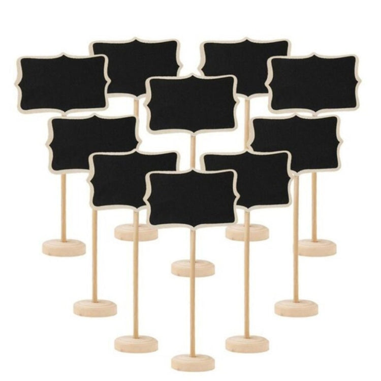 10 PCS Blackboard Wooden Chalkboard Mini Message Notice Board Table Wedding Party Decoration - Message Boards by PMC TechLife | Online Shopping South Africa | PMC TechLife | Buy Now Pay Later Mobicred