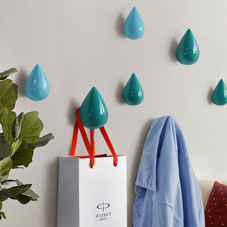 Creative Water Droplets Wall Hooks Home Decoration Resin Mural 3D Coat Hook Single Hooks Wall Hanger, Size:Small Size(White) - Shelf & Hooks by PMC TechLife | Online Shopping South Africa | PMC TechLife | Buy Now Pay Later Mobicred