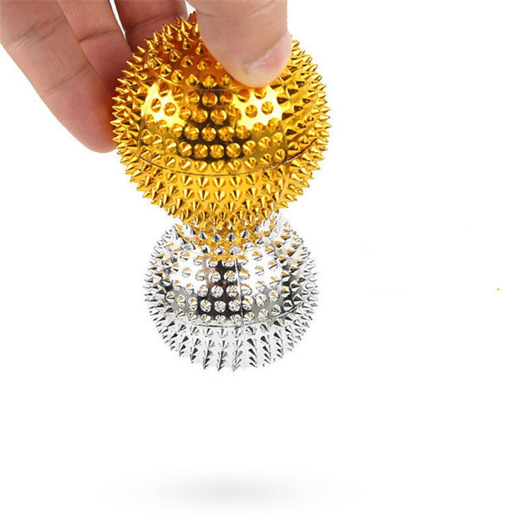 1 Pair Magnetic Massage Ball Relax Muscle Finger Plantar Pressure Massage Stab Ball, Size:4.7cm(Gold) - Massage & Relaxation by PMC Jewellery | Online Shopping South Africa | PMC Jewellery