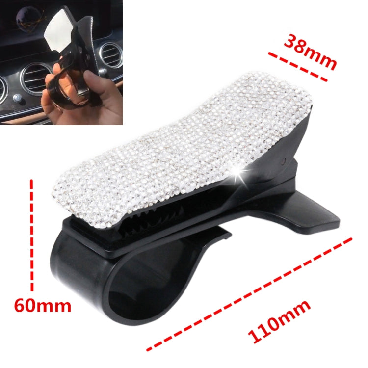 Diamond Car Phone Holder 360 Degree Rotating Creative Car Dashboard Mobile Holders(White) - Car Holders by PMC Jewellery | Online Shopping South Africa | PMC Jewellery