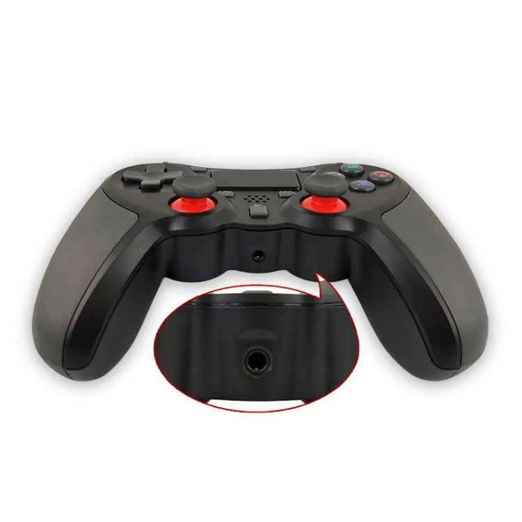 Rubberized Wireless Game Controller Bluetooth Handle for PS4 Host(White) - Gamepads by PMC TechLife | Online Shopping South Africa | PMC TechLife