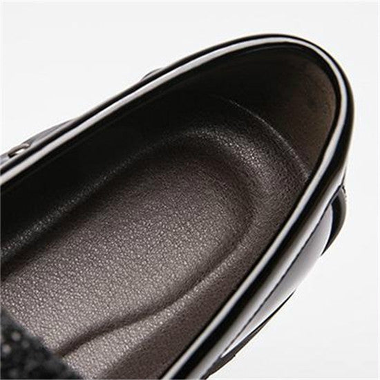 Men Fashion Thick Bottom Pointed Formal Business Leather Shoes, Shoe Size:42(Black) - Formal Shoes by PMC Jewellery | Online Shopping South Africa | PMC Jewellery