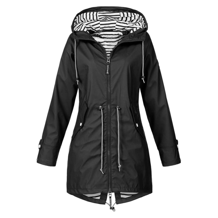 Women Waterproof Rain Jacket Hooded Raincoat, Size:S(Black) - Hoodie by PMC Jewellery | Online Shopping South Africa | PMC Jewellery