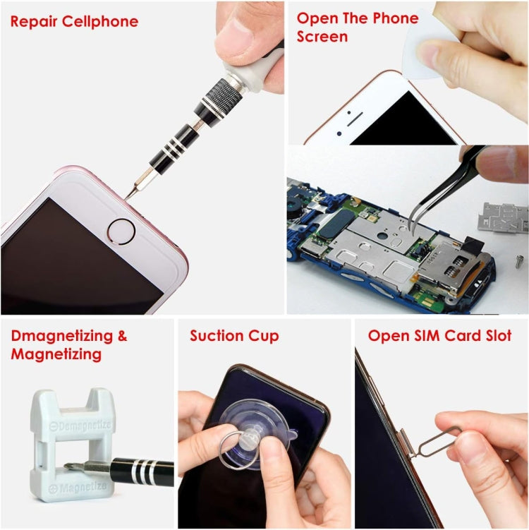 110 in 1 Magnetic Plum Screwdriver Mobile Phone Disassembly Repair Tool(Black) - Screwdriver Set by PMC TechLife | Online Shopping South Africa | PMC TechLife
