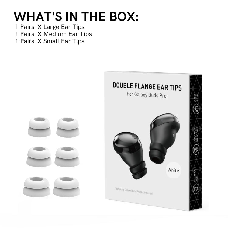 For Samsung Galaxy Buds Pro AhaStyle PT168 Silicone Earphone Earcups, Size:S+M+L(White) - Anti-dust & Ear Caps by AhaStyle | Online Shopping South Africa | PMC TechLife