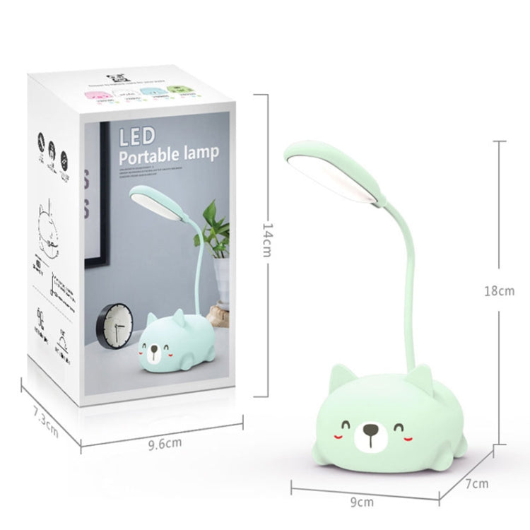 Cartoon Cat Design LED Eye Protection Reading Lamp USB Rechargeable Desk Lamp(Pink) -  by PMC Jewellery | Online Shopping South Africa | PMC Jewellery