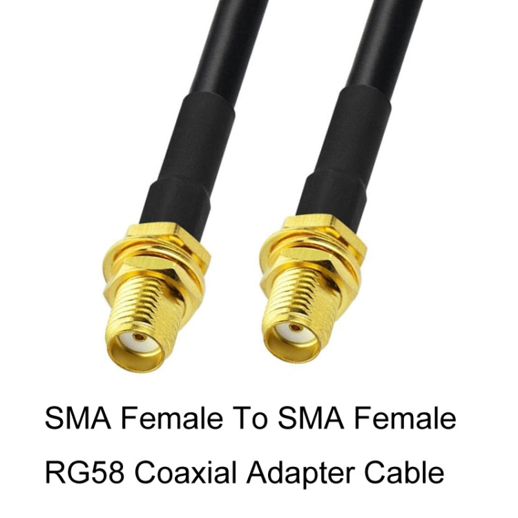 SMA Female To SMA Female RG58 Coaxial Adapter Cable, Cable Length:0.5m - Connectors by PMC Jewellery | Online Shopping South Africa | PMC Jewellery