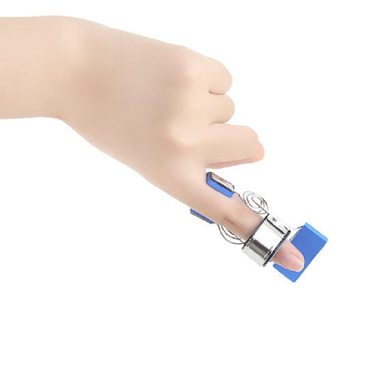 Stainless Steel Finger Exercise Finger Joint Orthosis Fracture Fixation Splint Active Straight Hand Protection Sleeve, Size:S(Blue) - Corrector by PMC Jewellery | Online Shopping South Africa | PMC Jewellery