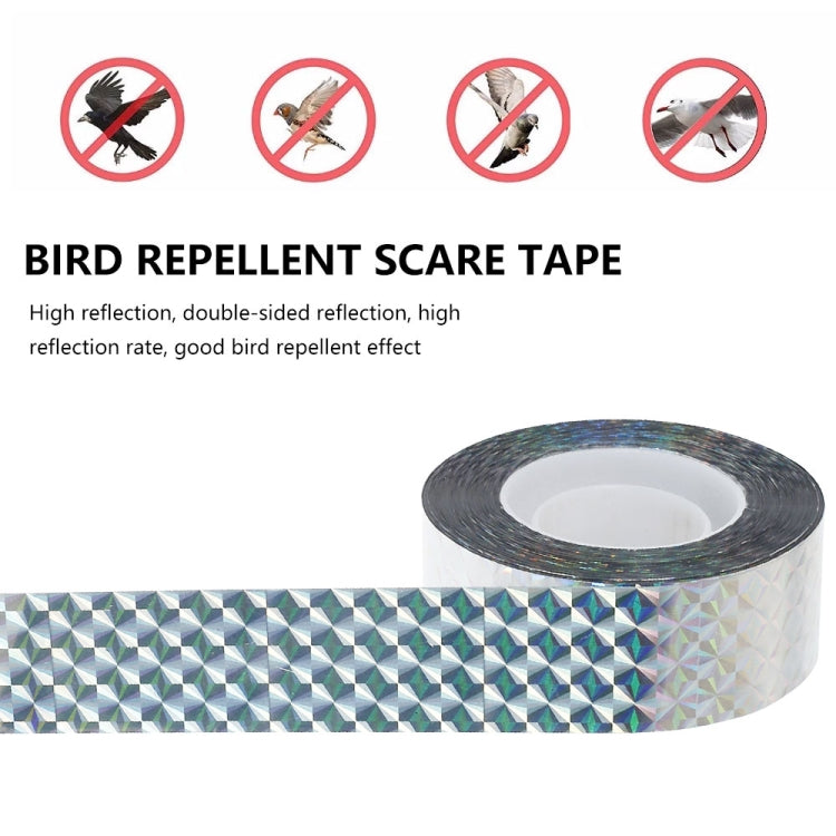 2rolls  4.8 x 50m Double-sided Bird Repeller Ribbon Anti Bird Tape Flashing Reflective Bird Repellent(Laser Frid) - free shipping - PMC TechLife - Order now!