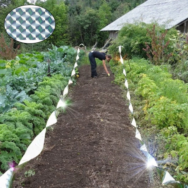 2rolls  4.8 x 50m Double-sided Bird Repeller Ribbon Anti Bird Tape Flashing Reflective Bird Repellent(Laser Frid) - free shipping - PMC TechLife - Order now!