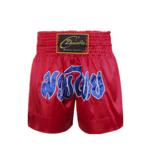 ZhuoAo Muay Thai/Boxing/Sanshou/Fighting Shorts for Men and Women, Size:XS(Alphabet Red) - Sportswear by ZhuoAo | Online Shopping South Africa | PMC Jewellery