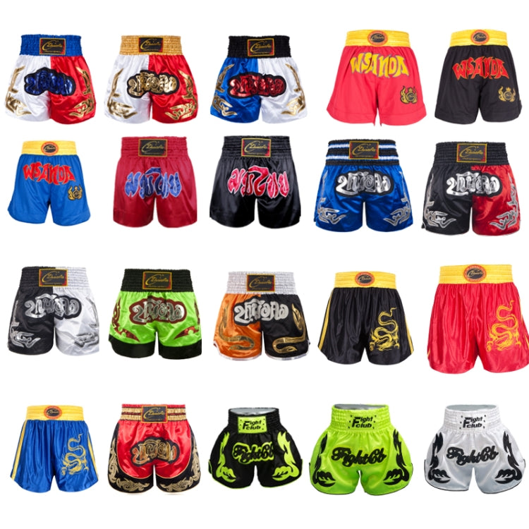 ZhuoAo Muay Thai/Boxing/Sanshou/Fighting Shorts for Men and Women, Size:S(Yellow Waist Stitching) - Sportswear by ZhuoAo | Online Shopping South Africa | PMC Jewellery