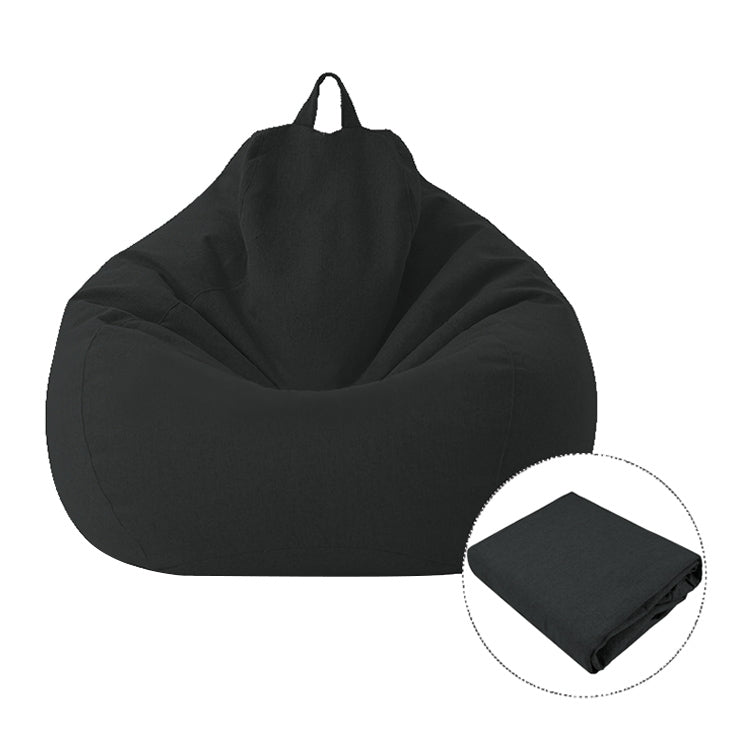 Lazy Sofa Bean Bag Chair Fabric Cover, Size: 80x90cm(Black) - Sofa Covers & Chair Covers by PMC TechLife | Online Shopping South Africa | PMC TechLife | Buy Now Pay Later Mobicred