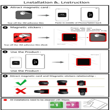 Wall-mounted iPad Magnetic Adsorption Universal Sticker Mobile Phone Wall Bracket(Red B) - Hand-Sticking Bracket by PMC Jewellery | Online Shopping South Africa | PMC Jewellery