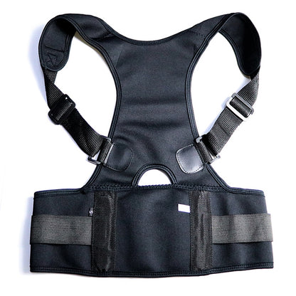 Male Female Adjustable Magnetic Posture Corrector Corset Back Men Brace Back Shoulder Belt Lumbar Support Straight, Size:XXL (Black) - Corrector by PMC Jewellery | Online Shopping South Africa | PMC Jewellery