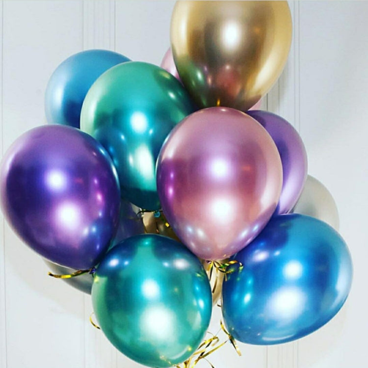 50 PCS 12inch Glossy Metal Pearl Latex Balloons Metallic Color Inflatable Air Ball Birthday Party Decor(Rose) - Balloons by PMC Jewellery | Online Shopping South Africa | PMC Jewellery