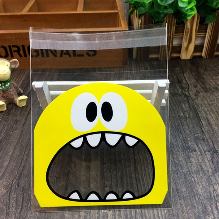 100 PCS Cute Big Teech Mouth Monster Plastic Bag Wedding Birthday Cookie Candy Gift OPP Packaging Bags, Gift Bag Size:10x10cm(Yellow) - Gift Bags & Wrapping Supplies by PMC Jewellery | Online Shopping South Africa | PMC Jewellery