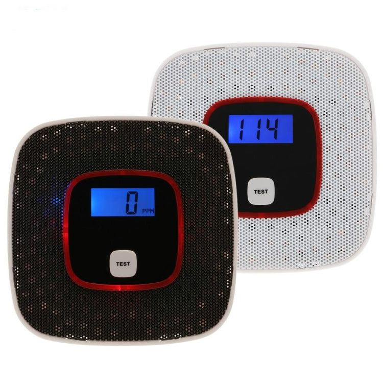 Carbon Monoxide Detector Gas Alarm Sensor Poisoning Gas Tester Human Voice Warning Detector with LCD Display(Black) - Smoke Gas Detector by PMC TechLife | Online Shopping South Africa | PMC TechLife