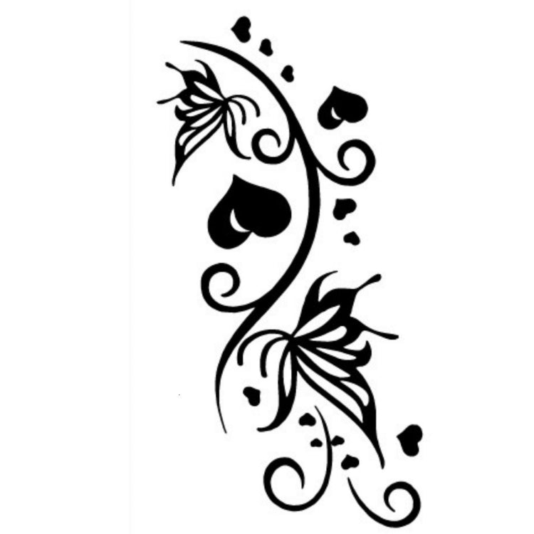 10 PCS Classic Black  Waterproof Temporary Tattoo Sticker(HC-148) - Sticker by PMC Jewellery | Online Shopping South Africa | PMC Jewellery