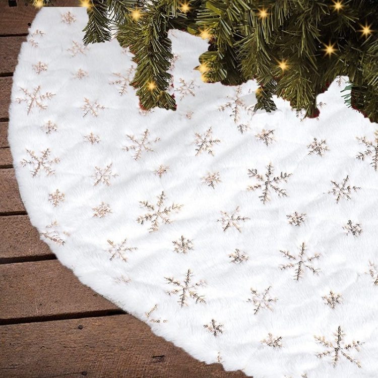 Christmas Tree Plush Sequin Embroidered Bottom Decorative Skirt, Size:90cm(Silver) - free shipping - PMC TechLife - Order now!