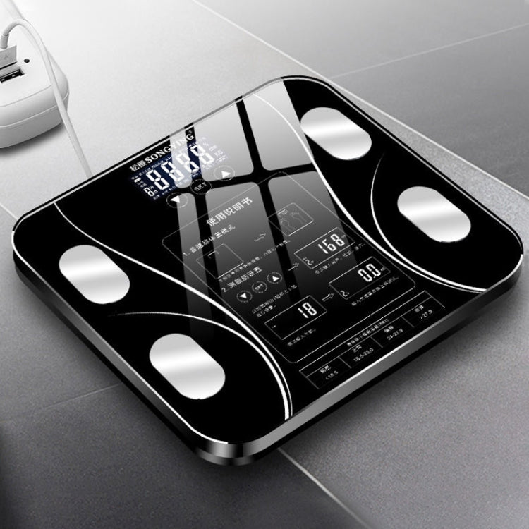 LCD Display Body Electronic Smart Weighing Scales Bathroom Scale Digital Human Weight Scales(Black) - free shipping - PMC TechLife - Order now!