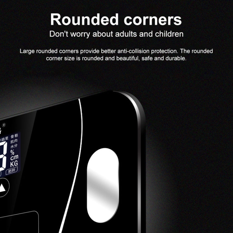 LCD Display Body Electronic Smart Weighing Scales Bathroom Scale Digital Human Weight Scales(Black) - free shipping - PMC TechLife - Order now!