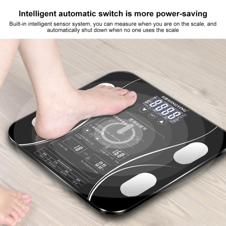 LCD Display Body Electronic Smart Weighing Scales Bathroom Scale Digital Human Weight Scales(Black) - free shipping - PMC TechLife - Order now!