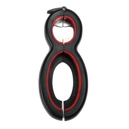 2 PCS 6 in 1 Multi-Function Twist Bottle Opener All in One Jar Gripper Wine Beer Lid Twist Off Jar Opener Claw(Red) - Food Clips & Clips by PMC Jewellery | Online Shopping South Africa | PMC Jewellery