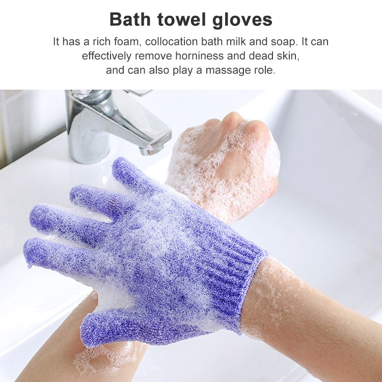 5 PCS Shower Bath Gloves Exfoliating Spa Massage Scrub Body Glove(Blue) - Bath Brushes & Sponges by PMC TechLife | Online Shopping South Africa | PMC TechLife