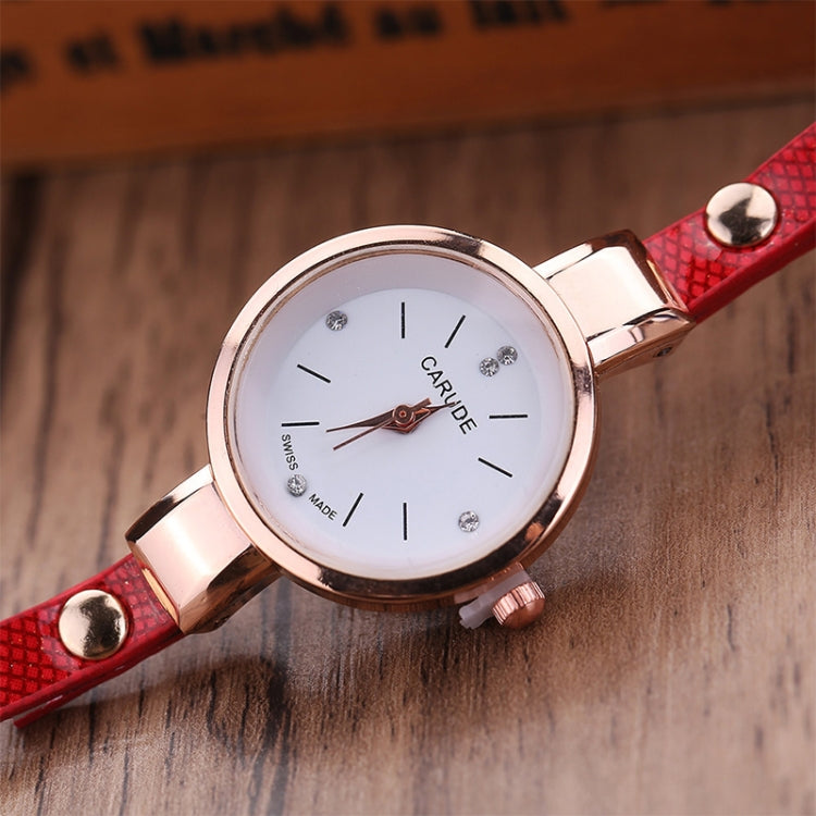 Fashion Women Casual Bracelet Leather Band Watch(White) - Metal Strap Watches by PMC Jewellery | Online Shopping South Africa | PMC Jewellery | Buy Now Pay Later Mobicred