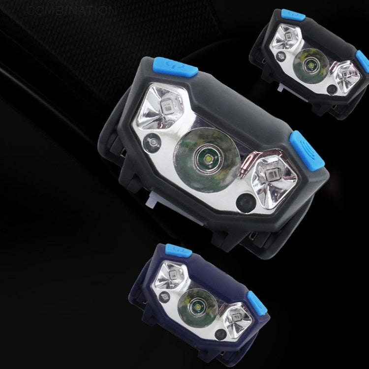 Usb Rechargeable Waterproof Sensor Headlight Outdoor Fishing Light(Black) - free shipping - PMC TechLife - Order now!