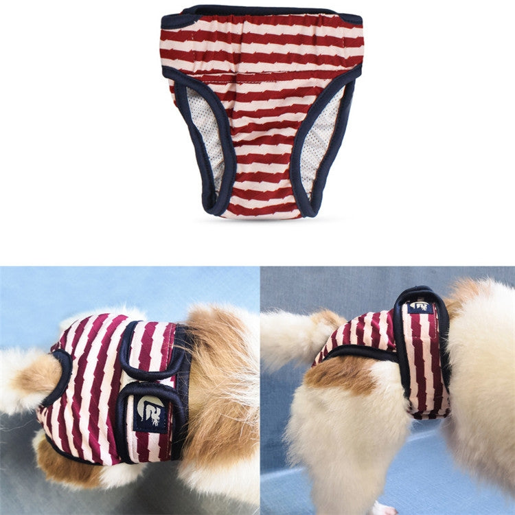 Pet Striped Physiological Pants Dog Menstrual Pants, Size: L(Red) - Physiological Pants by PMC Jewellery | Online Shopping South Africa | PMC Jewellery