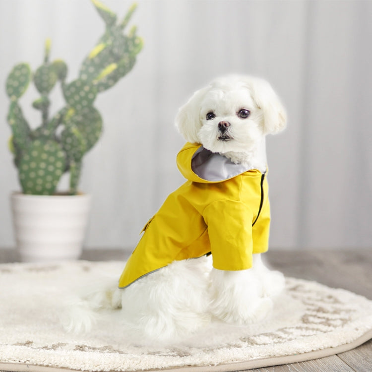 Dog Raincoat Hooded Four-Legged Clothes Waterproof All-Inclusive Small Dog Pet Raincoat, Size: XXL(Yellow) - Raincoat & Life Jackets by PMC Jewellery | Online Shopping South Africa | PMC Jewellery