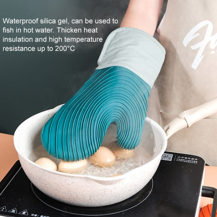 Thickened Silicone Gloves Household Microwave Oven Anti-Scald Insulation Glove(Lake Blue) - Insulation by PMC Jewellery | Online Shopping South Africa | PMC Jewellery