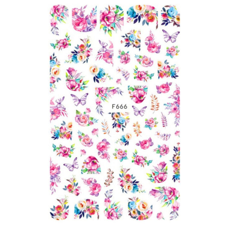 10pcs 3D Adhesive Butterfly Retro Rose Color Nail Art Sticker(F-666) - free shipping - PMC TechLife - Order now!