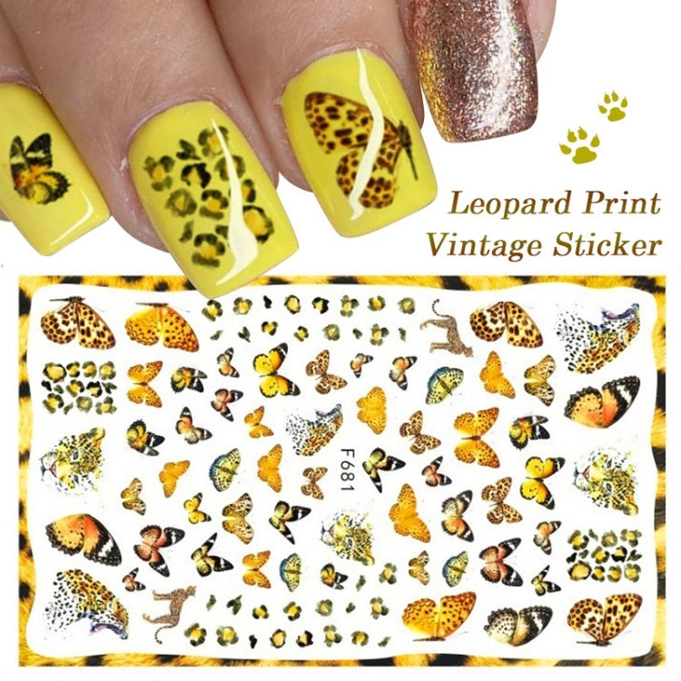 10pcs 3D Adhesive Butterfly Retro Rose Color Nail Art Sticker(F-668) - free shipping - PMC TechLife - Order now!