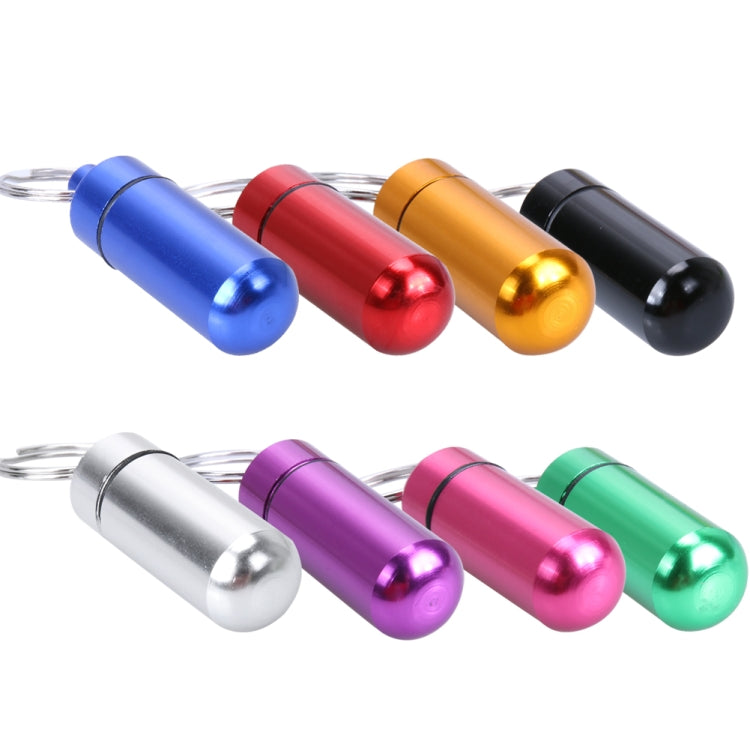 10pcs Portable Sealed Waterproof Aluminum Alloy First Aid Pill Bottle with Keychain(Blue) - Emergency Tools by PMC TechLife | Online Shopping South Africa | PMC TechLife