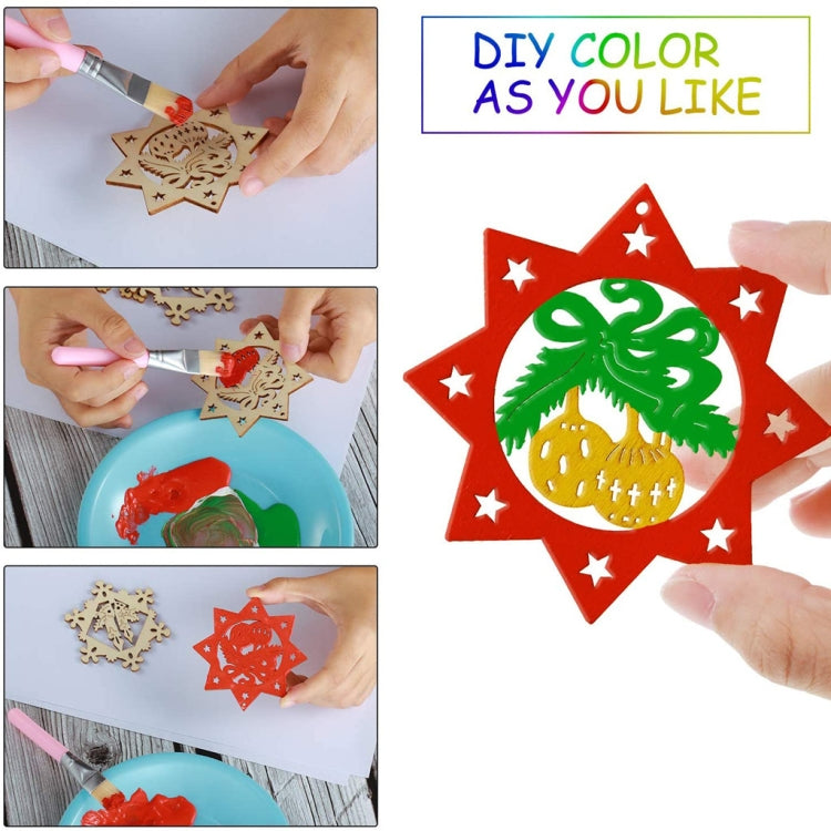 Christmas Creative DIY Decoration Gift Set  Handmade Wood Chip Pendant, Style:JM02031 - Christmas Ornaments by PMC TechLife | Online Shopping South Africa | PMC TechLife | Buy Now Pay Later Mobicred
