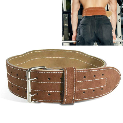 EADEN Cowhide Fitness Waist Protective Belt Squat Weightlifting Waist Support, Size:XL(Brown) - Sports Safety by PMC Jewellery | Online Shopping South Africa | PMC Jewellery